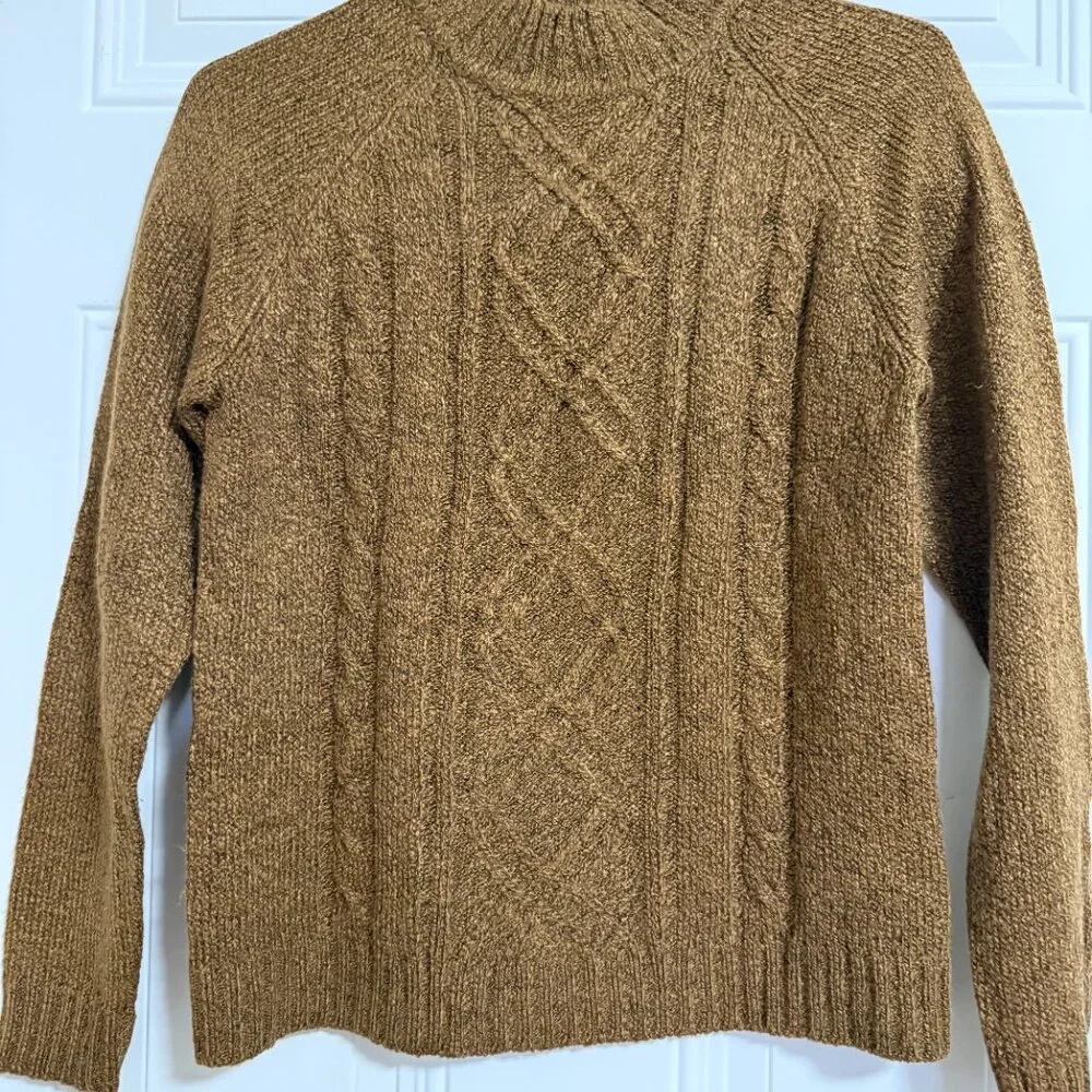 Debbie Morgan Pullover Sweater Brown SZ Small Chic Fall Forrest Cinammon Bohemia